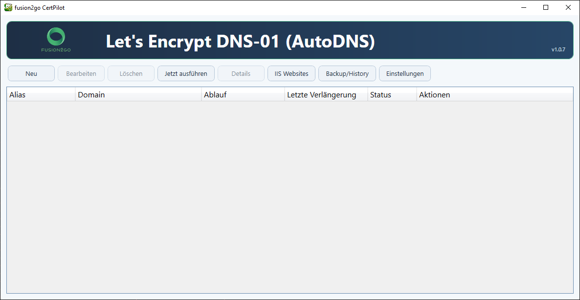 CertPilot for Windows (AutoDNS Version)